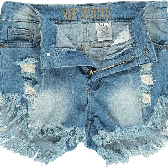 Vip Jeans Jeans Womens High Rise Short Denim Shorts Faded Blue Poshmark